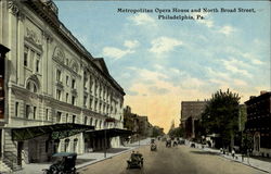 Metropolitan Opera House And North Broad Street Philadelphia, PA Postcard Postcard