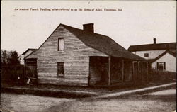 An Ancient French Dwelling Vincennes, IN Postcard Postcard