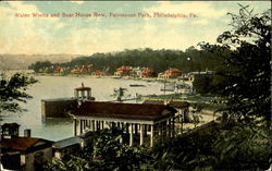 Water Works And Boat House Row Postcard