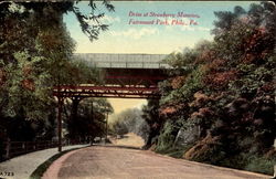 Drive At Strawberry Mansion, Fairmount Park Postcard