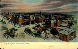 City Hospital Worcester, MA Postcard Postcard