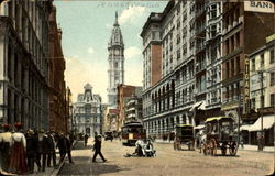 Market Street, West from Eleventh Street Philadelphia, PA Postcard Postcard