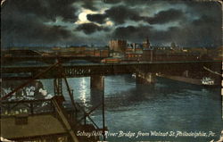 Schuylkill River Bridge From Walnut St Postcard