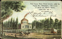 Penn Square Water Works Philadelphia, PA Postcard Postcard