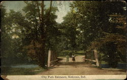 City Park Entrance Kokomo, IN Postcard Postcard