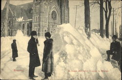 St. James Methodist Church In Winter Postcard