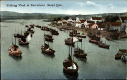 Fishing Fleet Barrachois, PQ Canada Quebec Postcard Postcard