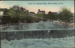 Scene On Tomfobia River Rock Island, PQ Canada Quebec Postcard Postcard