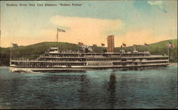 Hudson River Day Line Steamer Robert Fulton Postcard