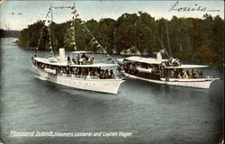 Thousand Islands Steamers Castanet And Captain Visger Postcard