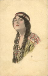 Indian Maiden Native Americana Postcard Postcard