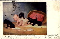 In The Hands Of The Philistines Dogs Postcard Postcard