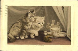 L'Odorat Cats Postcard Postcard