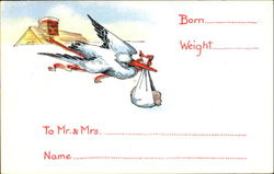 Stork Babies Postcard Postcard