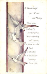 A Greeting For Your Birthday Postcard