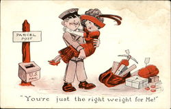 You'Re Just The Right Weight For Me! Postal Postcard Postcard