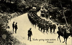 Yanks Going Into Action France World War I Postcard Postcard