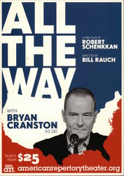 All The Way with Bryan Cranston as LBJ Rack Cards Postcard Postcard Postcard