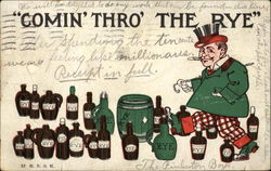 Comin Thro The Rye Drinking Postcard Postcard