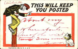 This Will Keep You Posted Comic, Funny Postcard Postcard