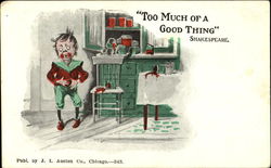 Too Much Of A Good Thing Comic, Funny Postcard Postcard