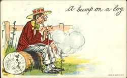 A Bump On A Log Postcard