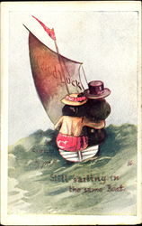 Still Sailing In The Same Boat Postcard