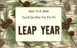 Leap Year May I Pop The? Postcard Postcard