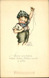 There Are Times When Every Feller Needs A Wife Boys Ruth Welch Siver Postcard Postcard