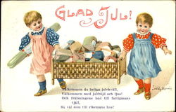 Glad Jul! Children Postcard Postcard