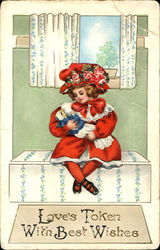 Love's Token With Best Wishes Postcard