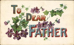 To Dear Father To My Dear... Postcard Postcard