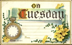 On Thursday Days of the Week Postcard Postcard