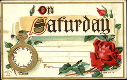 On Saturday Days of the Week Postcard Postcard