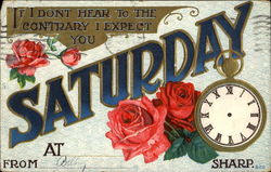 Saturday Days of the Week Postcard Postcard