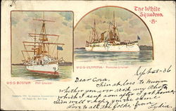 The White Squadron Navy Postcard Postcard