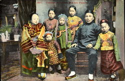 Chinese Family Asian Postcard Postcard