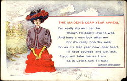 The Maiden's Leap Year Appeal Postcard Postcard