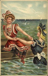 Bathing Girls Postcard