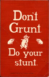 Don't Grunt Postcard