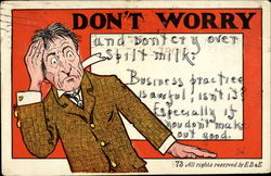 Don't Worry Comic, Funny Postcard Postcard