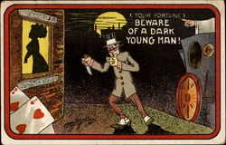 Your Fortune Beware Of A Dark Young Man! Crooks Postcard Postcard