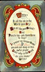 Why don't you Write? Postal Postcard Postcard