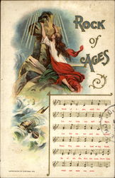 Rock Of Ages Music Postcard Postcard