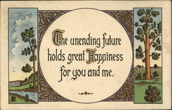 The Unending Future Holds Great Happiness For You And Me Romance & Love Postcard Postcard