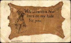 Wili Scratch A Few Lines On My Hide For You Postcard