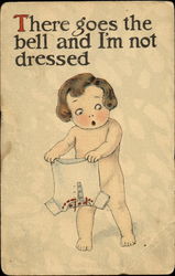 There Goes The Bell And I'm Not Dressed Children Postcard Postcard