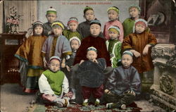 Group Of Chinese Children Asian Postcard Postcard