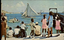 Youthful Spectators Enjoy Annual South Caicos Regatta Postcard