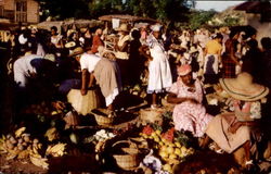 Market Scene Jamaica Postcard Postcard